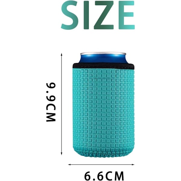 4-pack burkkylare, isolerande, halkfri burkkylare, neoprenkylare, dryckeskylare, för öl, cola, etc. (slumpmässig färg)