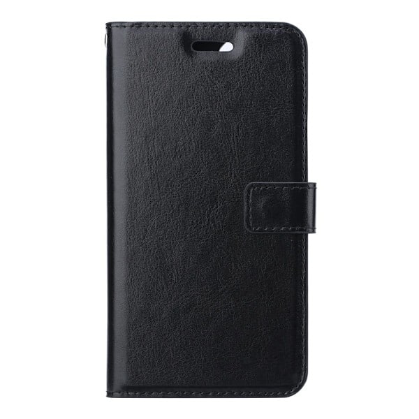 iPhone 12 Pro Max - Crazy Horse Etui - Sort Sort Sort