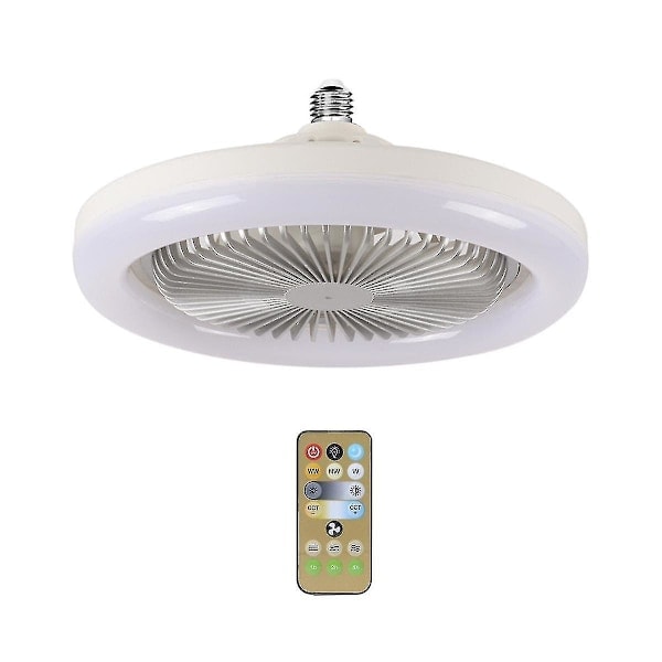 30W Takvifte Med Integrerte Lamper E27 Fjernkontroll Takbelysning Soverom Stue Bryter Contr