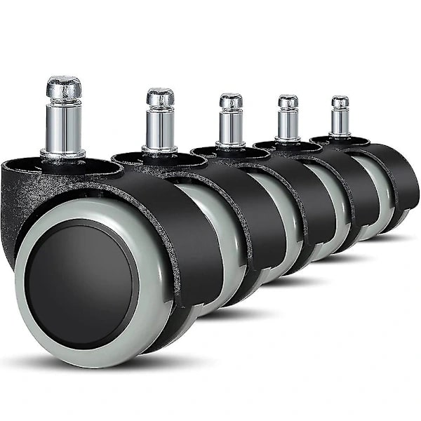 Erstatningshjul for kontorstol på harde gulv - 5-pakning - 11 mm / 22 mm - For spillestoler, snurrestoler, Pr[co]