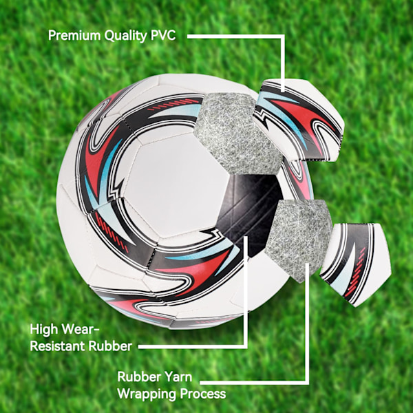 Fotball i størrelse 5 (hvit) - Kampvekt - Ungdoms- og voksne fotballspillere - Helix - Attraktiv og holdbar design