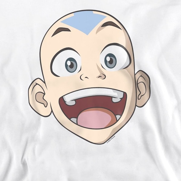 Avatar: The Last Airbender Unisex Aikuisten Aang Iso Kasvo Collegepaita Valkoinen XL 4