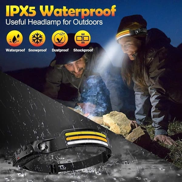 3-pack Rechargeable Headlamp, 1000 Lumens 230° Wide Beam Super Bright Headlight