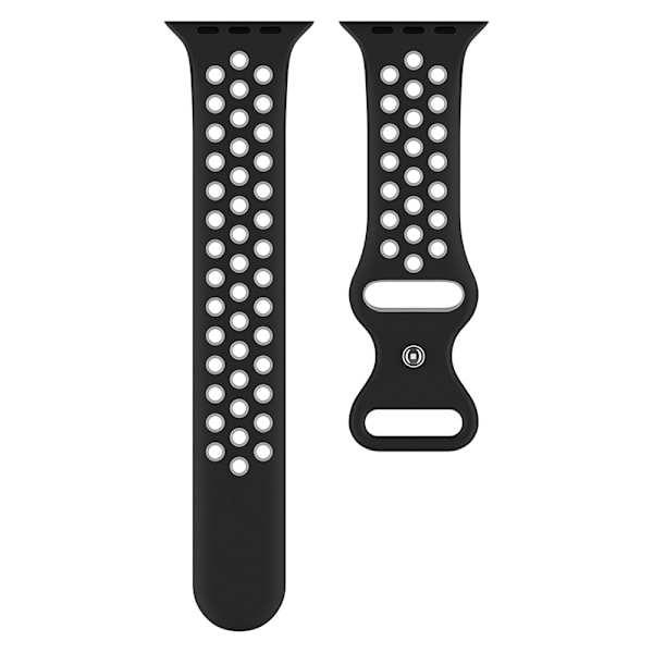 Sportarmband Dubbelfärgad Apple Watch 41/40/38 mm (S/M) Svart/Grå