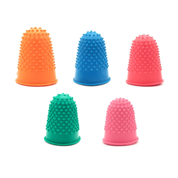 5 stk gummifingertupper 5 forskjellige størrelser farger fingerbeskytter deksler gjenbrukbare fingerbeskytter fingerputer grep