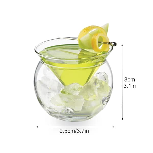 2st Martini Glas Rund Bas Cocktailglas Kopp För Fest 260ml[CO]