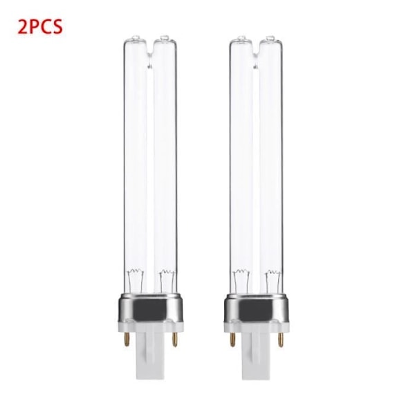 ®RisingFF 2 stk 9W G23 UV-lamper Renere Germicid Ultraviolet Udskiftningsbase Akvarium Sterilisator