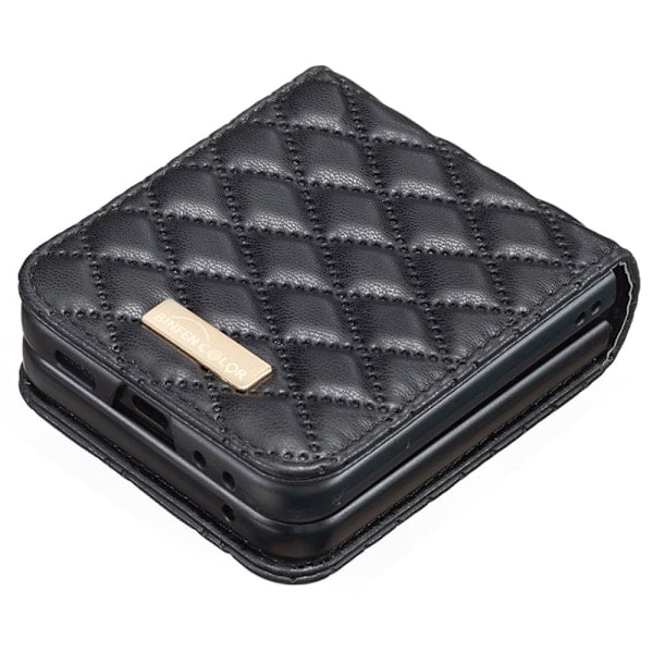 Galaxy Z Flip 6 Cover Diamant Tekstur Sort