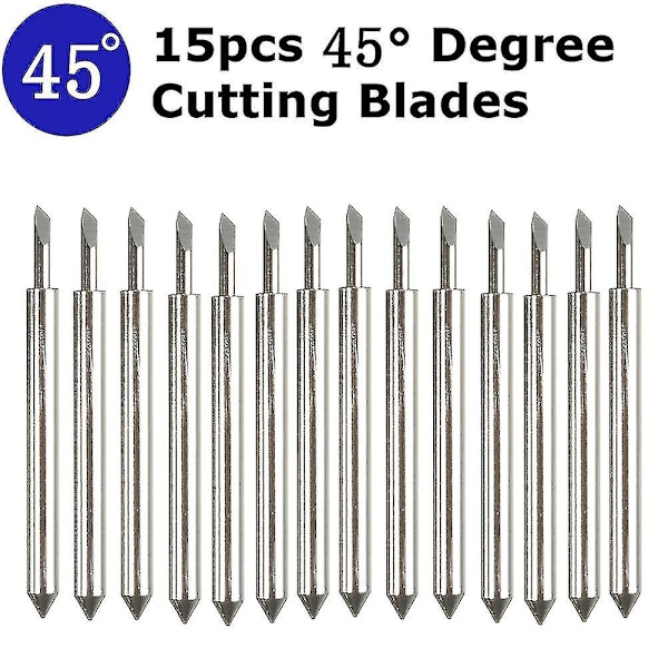 15 stk 45 graders skjærende plotter wolfram kniver karbidverktøy for Roland Cutter