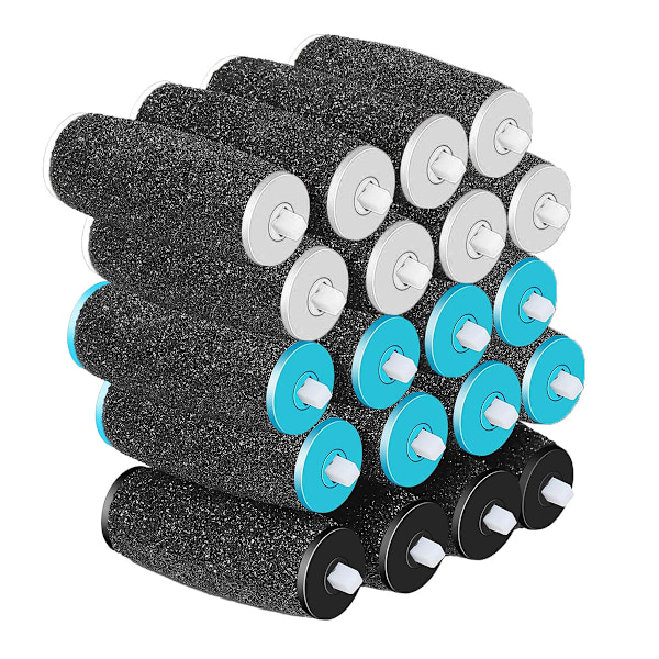[20 kpl] Vaihtopäät Scholl Velvet Smooth -jalkaraspiin, 3 karkeutta, hohkakivitäyttö Scholl sähköinen jalkaraspi