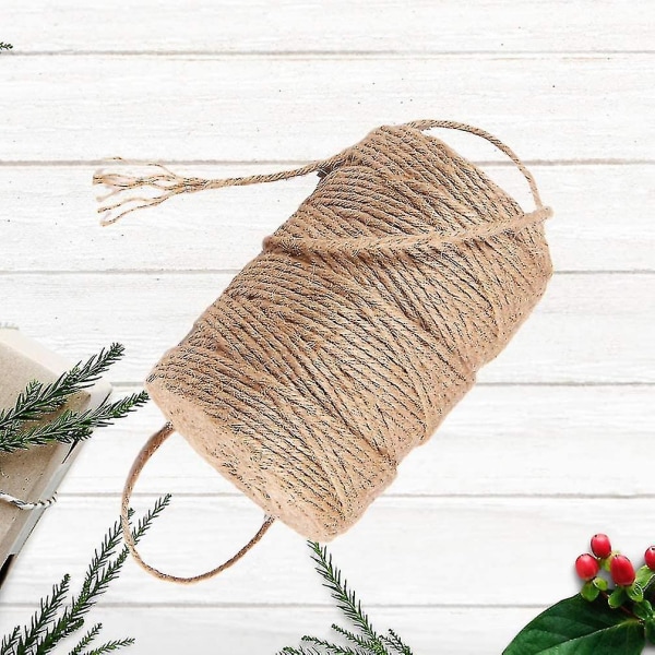 Naturlig Jute Garn Streng Garn Streng 3mm Kunst Og Håndverk Jute Tau For Gaveinnpakning,diy Håndverk,dekorasjon