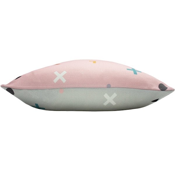 Furn Bitsa Återvunnet Kuddfodral 43cm x 43cm Blush Rosa/Grå Blush Pink/Grey 43cm x 43cm