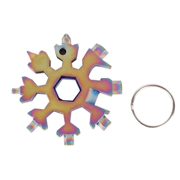 18 i 1 Udendørs Udendørs Bærbart Rustfrit Stål Værktøj Snowflake Multi Tool Kit