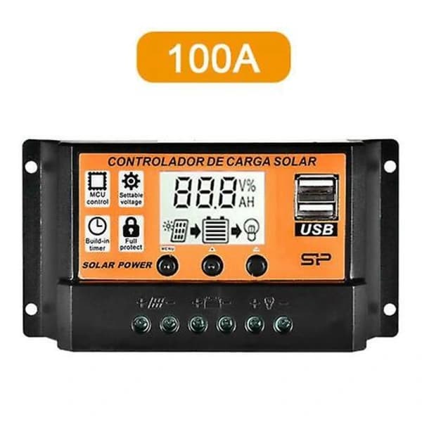 100A80A50A 12v/24v Solpanel Laddare Regleringsspänning Dubbel USB[CO]