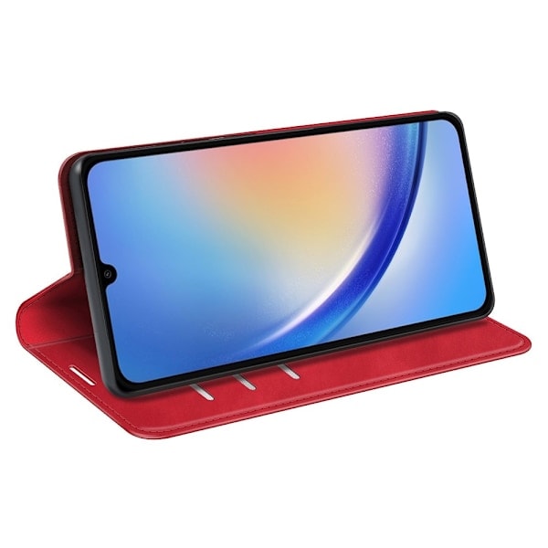 Samsung Galaxy A35 5G Läppäkotelo Flip Skin Touch Punainen