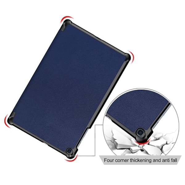 Samsung Galaxy Tab A 10.1 2019 - Tri-Fold Deksel - Mørk Blå DarkBlue Mørk Blå