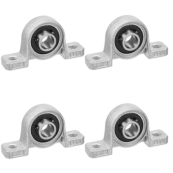 4 stk. Lagerhus Flenslager 8mm Kp08 Kulelager Blokklager Putelager for reservedeler