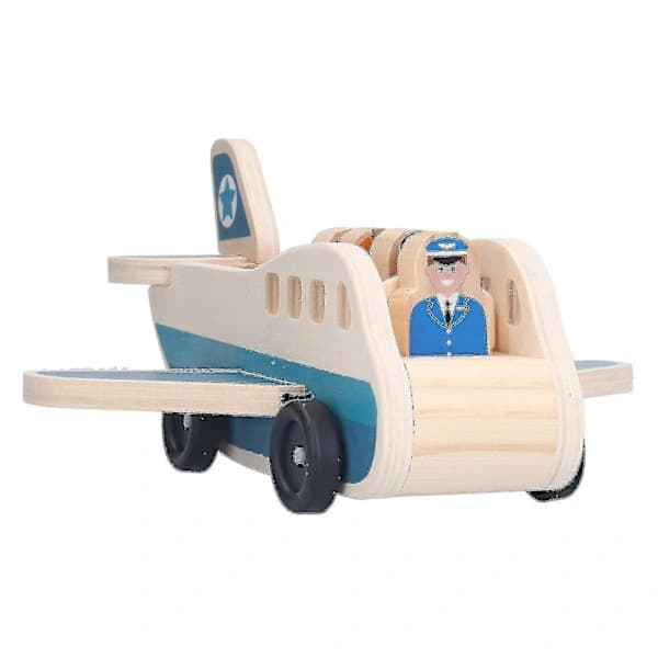 Træfly Legetøjssæt til Småbørn Passagerfly Legetøj Pædagogisk Flymodel Legetøjsfly [CO]