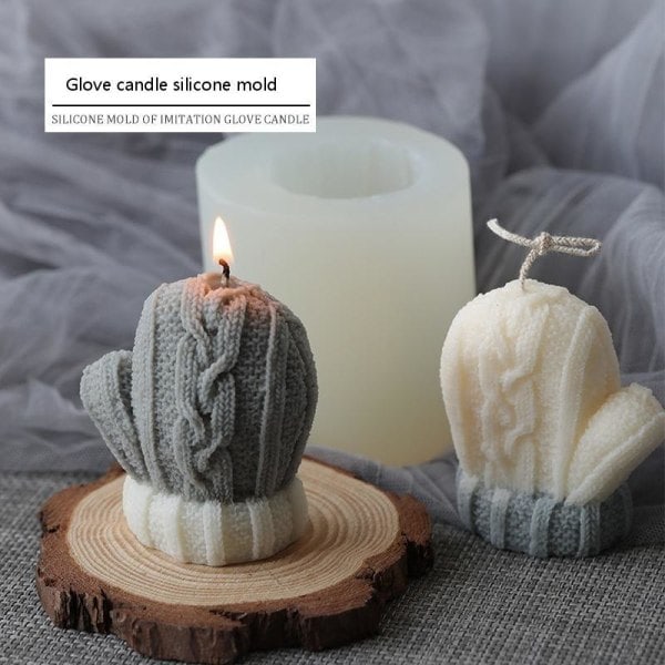 Lysforme Lys Stearinlys DIY Støbeforme i Silikoneform SG33047 Handsker