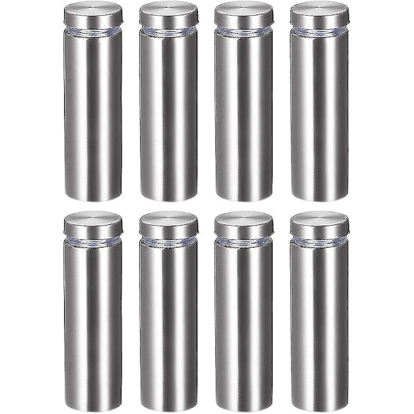 8 stk. 3/4 Dia X 2-1/2\"(19x60mm) afstandsskruer vægmonterede skilt holdere akryl glas negle