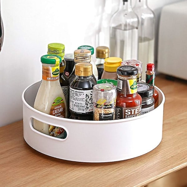Lazy Susan Pyörivä Kaappijärjestäjä, Monitoiminen Maustehylly Keittiön Säilytykseen Ja Järjestämiseen (23 cm)