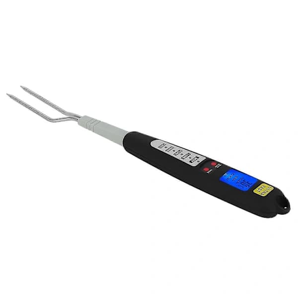 Digitalt BBQ Termometer Gaffel - Direkte Aflæsning, Dobbelte Prober, LED-Display