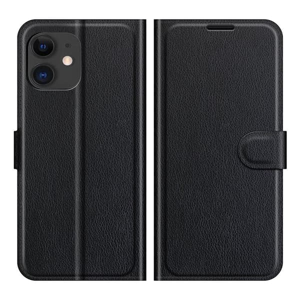iPhone 12 - Tyylikäs käytännöllinen NKOBEE lompakkokotelo Brun