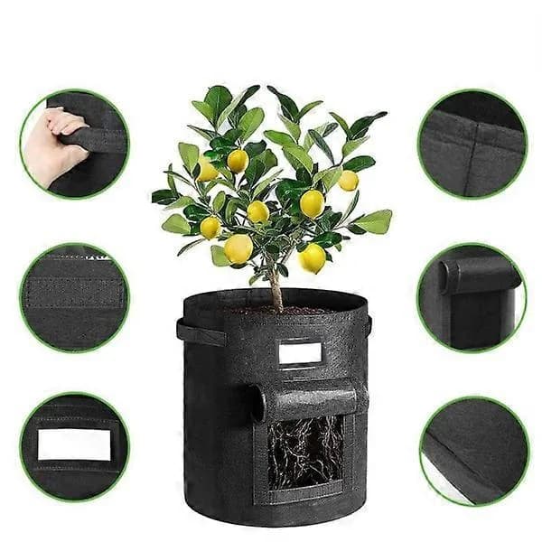 Potatisodlingspåsar, 3-pack 7 gallon odlingspåsar trädgårdskrukor