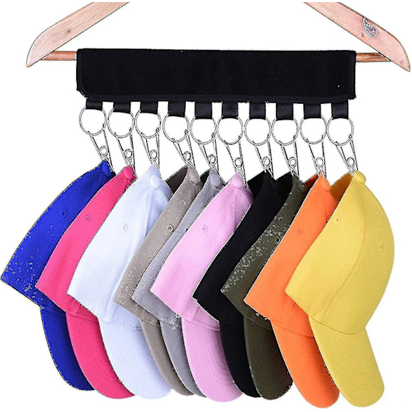 1 pakke caps-organiser henger, baseball caps holder, caps-organiser for skap, sammenleggbare klær-