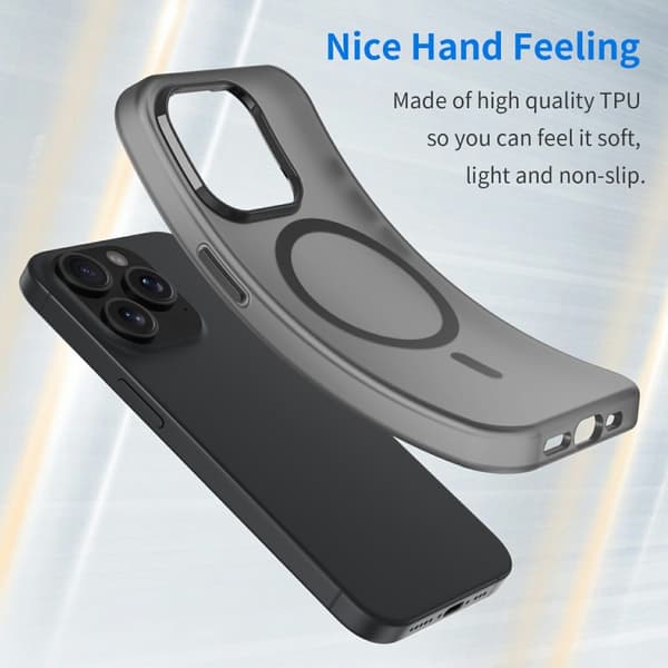 iPhone 16 Pro -kuori MagSafe Slim Mattamusta 37