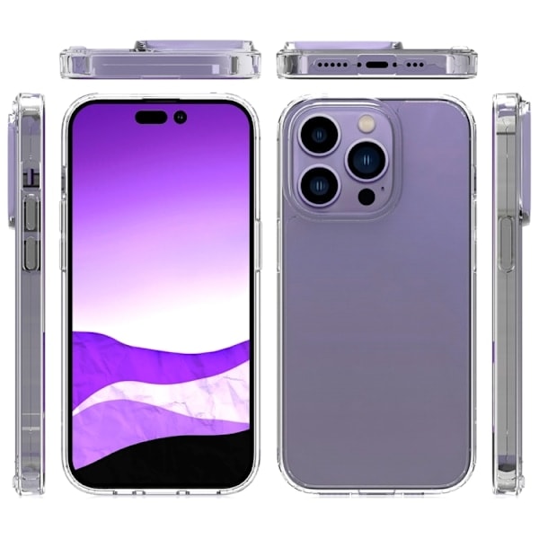 iPhone 14 Pro Max Deksel Støtsikker Hybrid Akryl/TPU Transparent