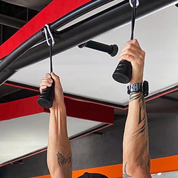 1 par Biceps Triceps Trækreb Single Grip Reb Nedtræk Kabel Gym Tilbehør[co]