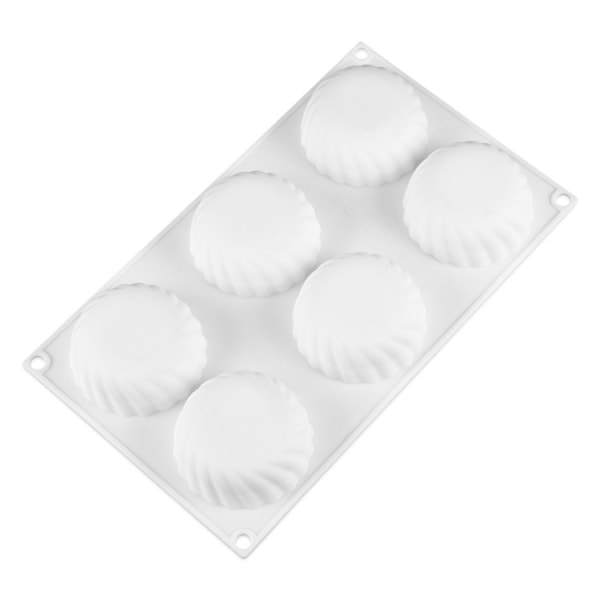 Mousse-slikoneforme, 6-huls kubeforme til bagning af chokolademuffins, håndlavede lys, gelé, budding