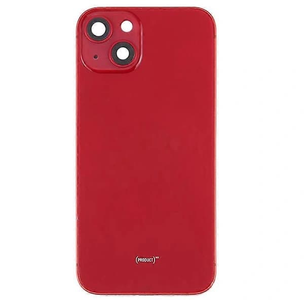For iPhone 13 6.1 tommer Bakre Batterideksel Mellomplate Ramme Sideknapper Erstatning (EU Ve Red Red[CO]