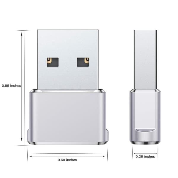 USB-C-sovitin 3 kpl, Type C naaras-USB A urosmuunnin