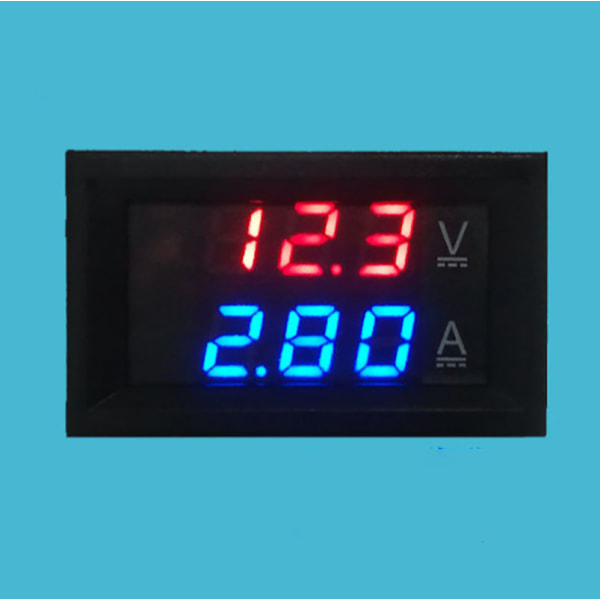 LED DC dubbel display digital spänning amperemeter digitalt mätarhuvud