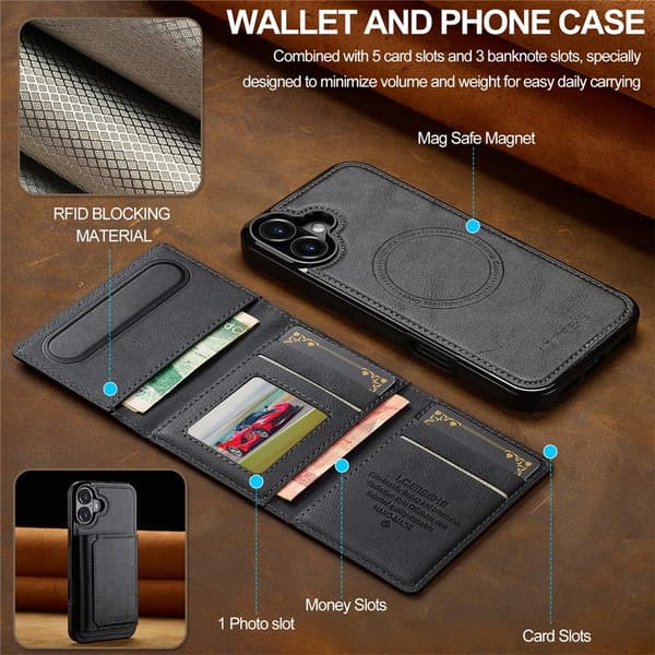 iPhone 17 LC.IMEEKE L5 Case - Black Svart black