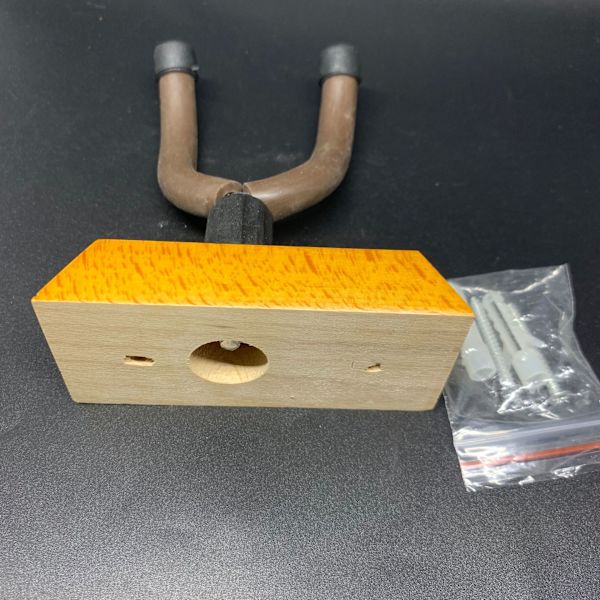 Gitarveggfeste, 1 pakke gitarveggfeste, hardtre gitarveggfeste med skruer, for akustisk gitar, elektrisk gitar