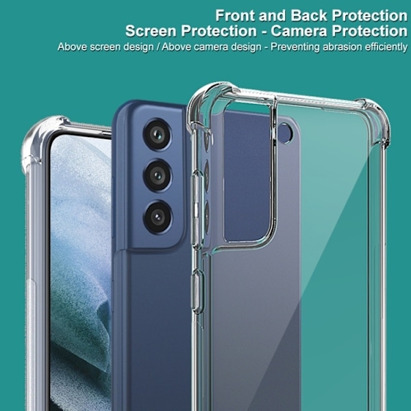 IMAK Samsung Galaxy S21 FE Skal Stötsäkert TPU + Skärmskydd Tonad Svart