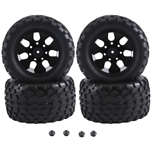 12mm Hex Rc Hjul Och Däck 1/10 Skala Rc Lastbilsdäck Hjul För Stampede Hoss 2wd Vxl Däck,a