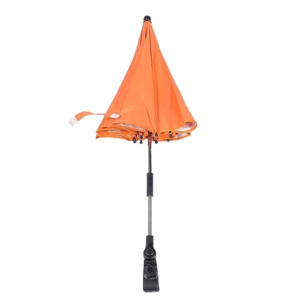 Barnvagnsparasoll med klämma UV-skydd Barnvagnsparasoll Solskydd Orange 78x66cm Orange 78x66cm