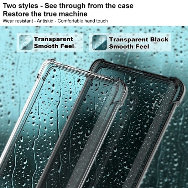IMAK Samsung Galaxy S21 FE Skal Stötsäkert TPU + Skärmskydd Tonad Svart