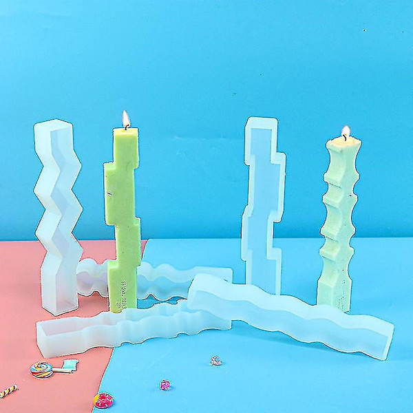 Multi-style Speical Shaped Strip Candle Silicone Mold European Simple