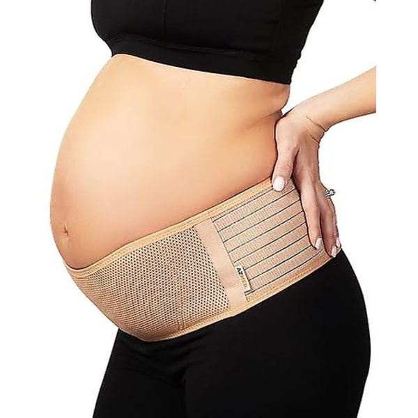 Maternitybälte - Andningsbart bäcken- och ryggstöd - One size (slumpmässig färg beige/svart)