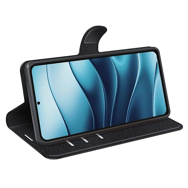 Xiaomi Redmi Note 14 5G Etui Litchi Læder Sort
