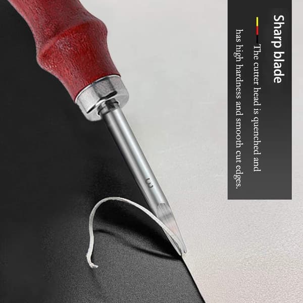 2 Pieces Leather Edge Beveler Craft Sharp Edge Cutting Tool 3#+5# 3#+5#