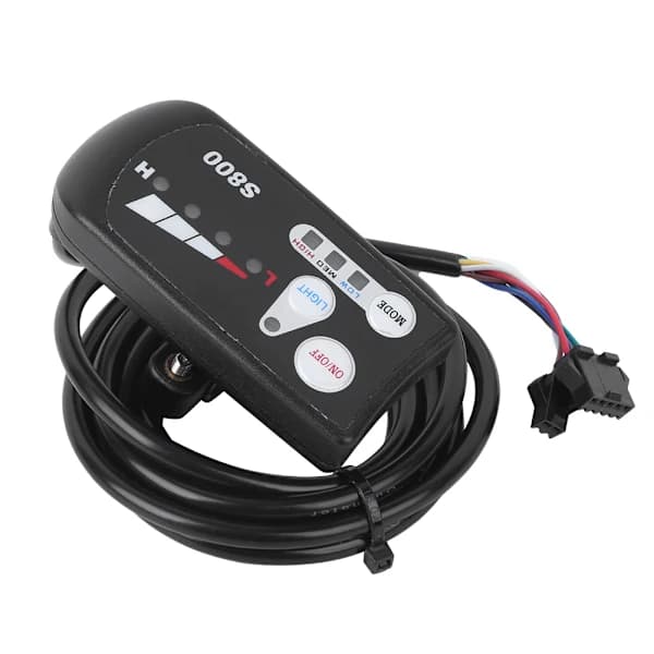EBike Litiumbatteri LED-måler S800 Horisontal Sort Hvid Display 36V[co]