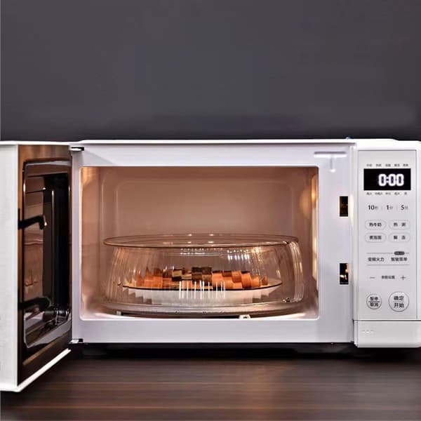 High Glass Microwave Cover with Splash Guard and Handle for Heating Pasta and Leftovers