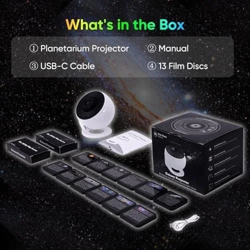 Star Projector with 12 Different Galaxy Patterns