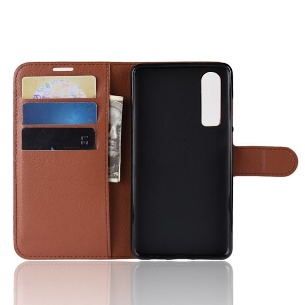Huawei P30 - Litchi Pung Etui - Brun Brun Brun